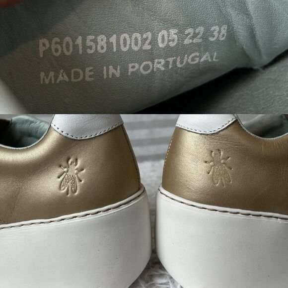 Fly London Gold Sneakers with Minimalist Design - Picture 8 of 8